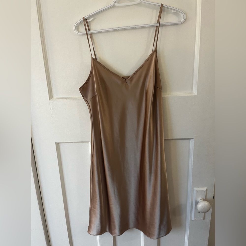 Gold Satin Dress